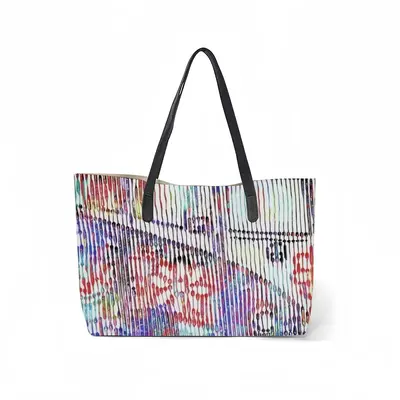 The Combi Of Peace And Love Leather Shopping Hanbag