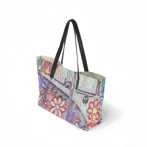 The Combi Of Peace And Love Leather Shopping Hanbag