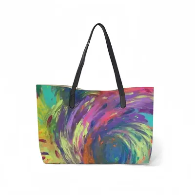 Waves Of Love Leather Shopping Hanbag