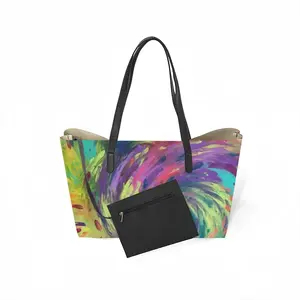 Waves Of Love Leather Shopping Hanbag