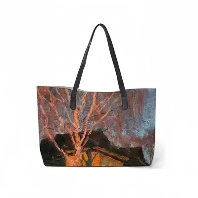 Autumn Sunset Leather Shopping Hanbag