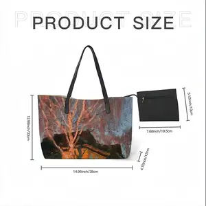 Autumn Sunset Leather Shopping Hanbag