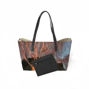 Autumn Sunset Leather Shopping Hanbag