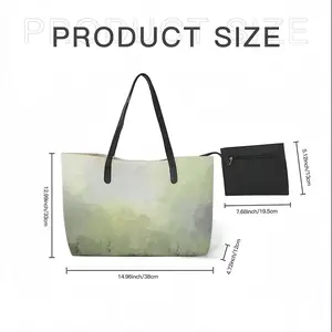 Mist On The Shore Leather Shopping Hanbag