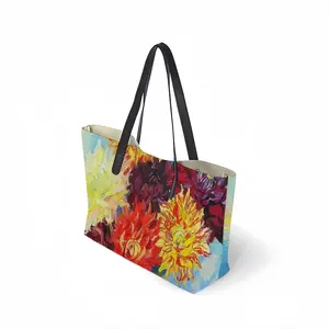 “Oriental Motif” Leather Shopping Hanbag