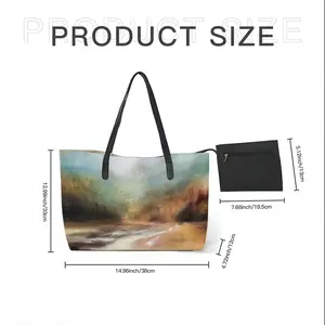 The Light Of Joy Leather Shopping Hanbag