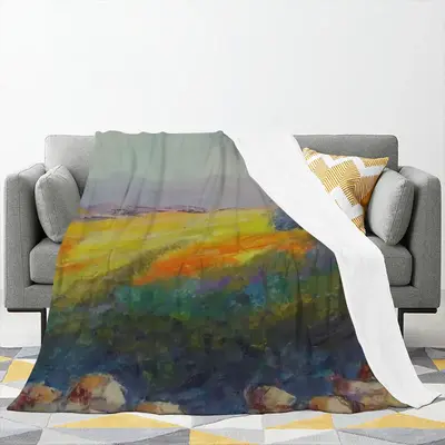 Sunny Field Flannel Blanket (Multi-Size, Vertical)