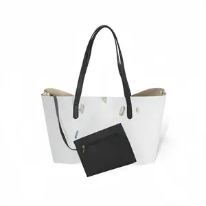 Structural Cracks Leather Shopping Hanbag