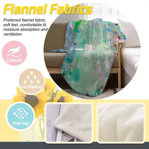 Sea Of Glass #5 Flannel Blanket (Multi-Size, Vertical)