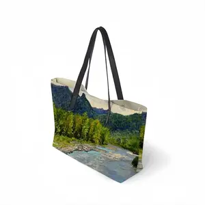 Signed Mountain River Leather Shopping Hanbag