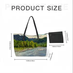 Signed Mountain River Leather Shopping Hanbag