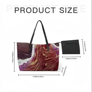 Wine Glass Leather Shopping Hanbag