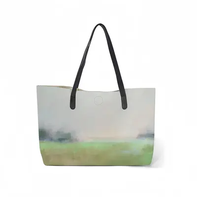 Where The Grass Is Always Green Leather Shopping Hanbag