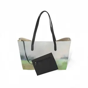 Where The Grass Is Always Green Leather Shopping Hanbag