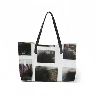 Printed Press Leather Shopping Hanbag