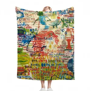 Artjpg Flannel Blanket (Multi-Size, Vertical)