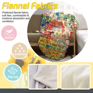 Artjpg Flannel Blanket (Multi-Size, Vertical)