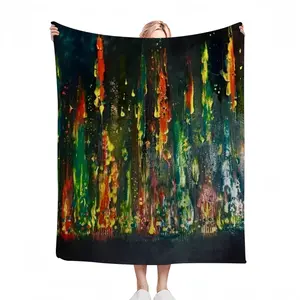 Dancing Cells H Flannel Blanket (Multi-Size, Vertical)