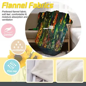 Dancing Cells H Flannel Blanket (Multi-Size, Vertical)