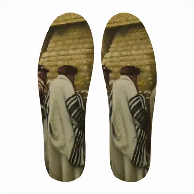 Men Jewish Pilgrims At The Western Wall Insole