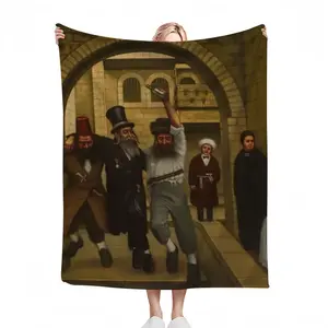 Purim In Jerusalem Flannel Blanket (Multi-Size, Vertical)