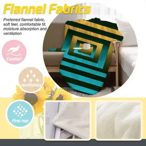 Geo Box 1 Flannel Blanket (Multi-Size, Vertical)