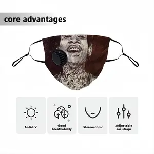 Wiz Khalifa Portrait Respirator Valve Mask