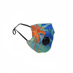 Orange Lily Respirator Valve Mask