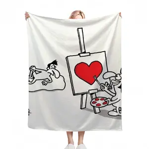 Art Lover Flannel Blanket (Multi-Size, Vertical)