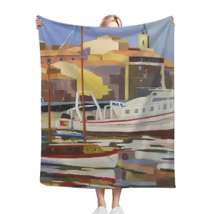 Sète The Navy Flannel Blanket (Multi-Size, Vertical)