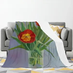 Tulips Flannel Blanket (Multi-Size, Vertical)