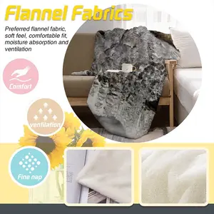 Iced Water 40 Flannel Blanket (Multi-Size, Vertical)