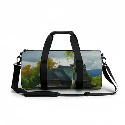 The Ancient Church In The Carpathians Round Sports Bag