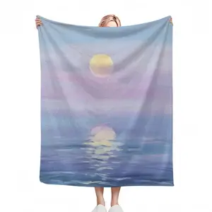 The Sea Moonlight Flannel Blanket (Multi-Size, Vertical)