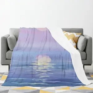 The Sea Moonlight Flannel Blanket (Multi-Size, Vertical)