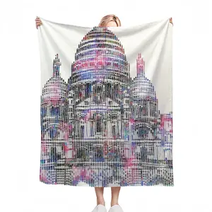 The Sacred Heart Of Paris On The Hill Of Montmartre Flannel Blanket (Multi-Size, Vertical)