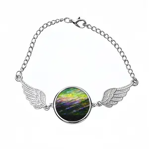 Watching Tv In Paris Winged Circular Bracelet