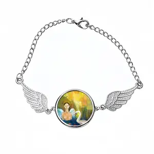 Birth Winged Circular Bracelet