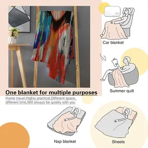 Summer Rain Flannel Blanket (Multi-Size, Vertical)