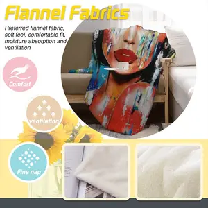 Summer Rain Flannel Blanket (Multi-Size, Vertical)