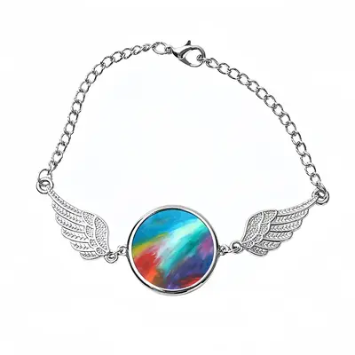 Rainbow Bridge Winged Circular Bracelet