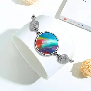 Rainbow Bridge Winged Circular Bracelet