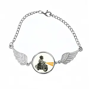 Cinemaniac Winged Circular Bracelet