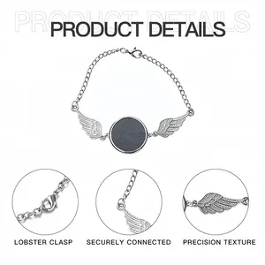 Anthracite Winged Circular Bracelet