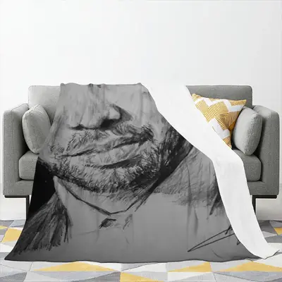 Aubrey Drake Graham Portrait Flannel Blanket (Multi-Size, Vertical)