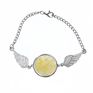 Welcome Golden Rain Winged Circular Bracelet