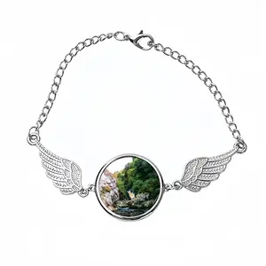 Gold Country Winged Circular Bracelet