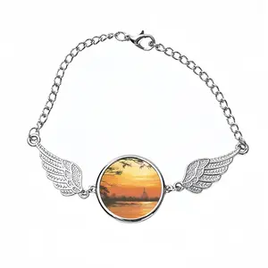 Setting Sun Of Tranquility Winged Circular Bracelet