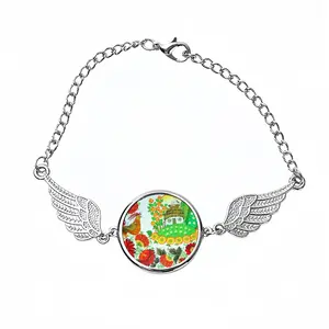 Blooming Eden Winged Circular Bracelet