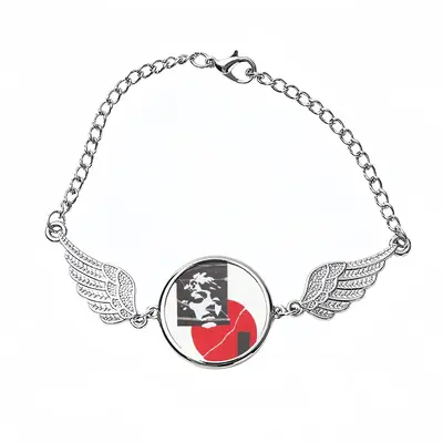 Ripped Ball Winged Circular Bracelet